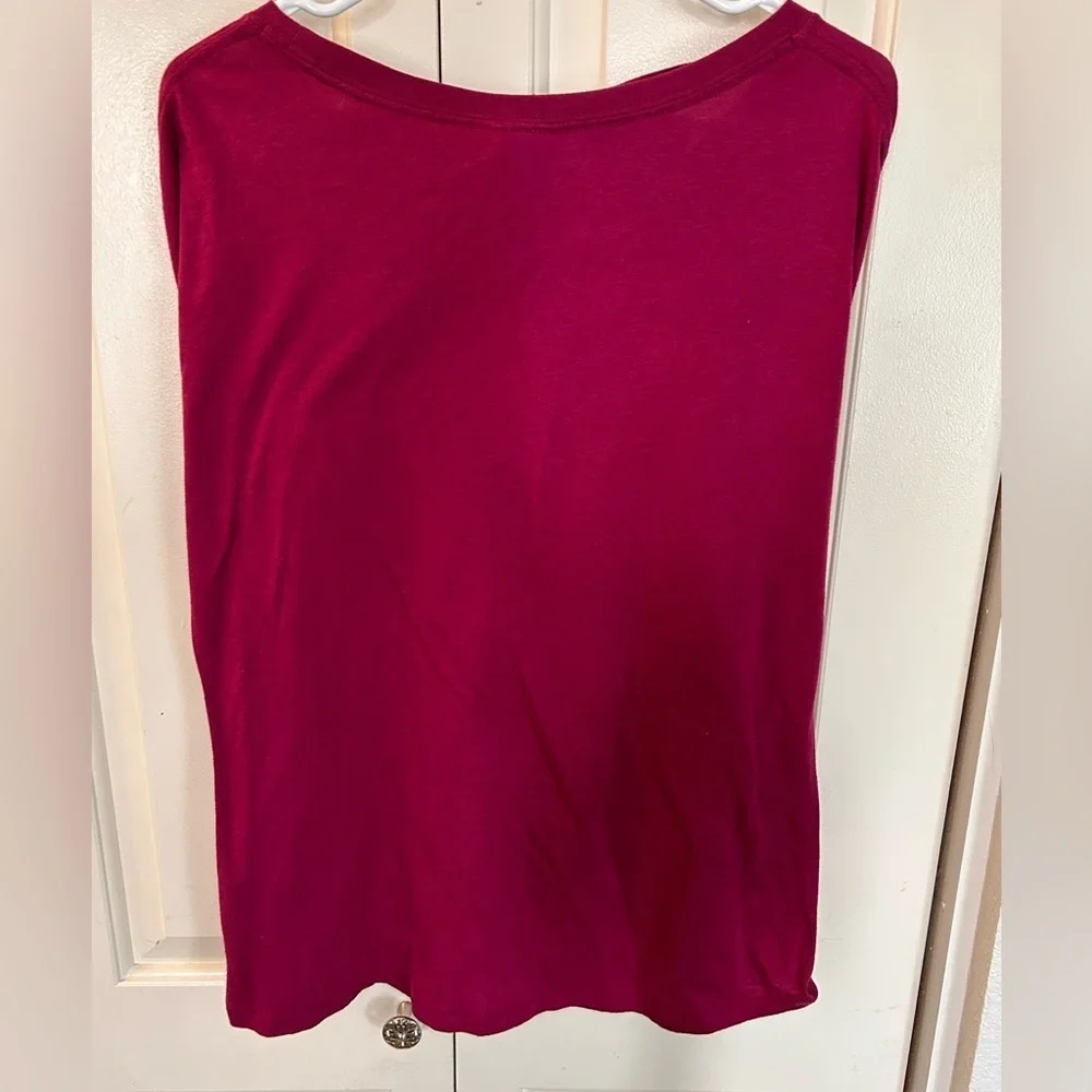 Nike Logo Swoosh Womens Long Sleeve Shirt Burgundy, Large